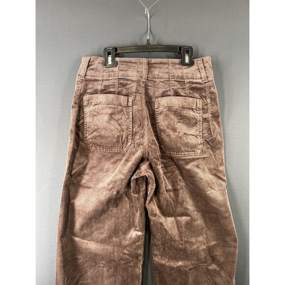 New Anthropologie Maeve Size 28 Petite Colette Cropped Corduroy Wide Leg Pants - Picture 6 of 10